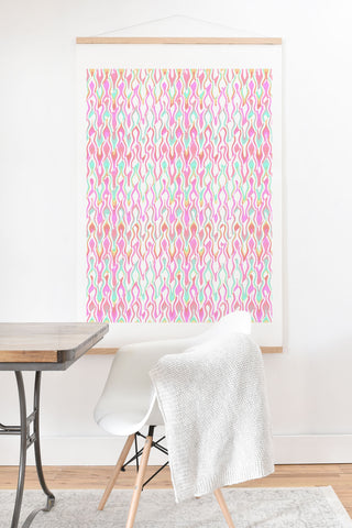 Kaleiope Studio Vibrant Trippy Groovy Pattern Art Print And Hanger