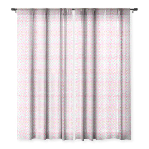 Kaleiope Studio Vibrant Trippy Groovy Pattern Sheer Window Curtain