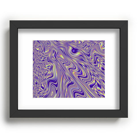 Kaleiope Studio Vivid Purple and Yellow Swirls Recessed Framing Rectangle