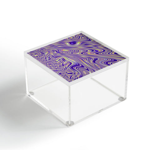 Kaleiope Studio Vivid Purple and Yellow Swirls Acrylic Box