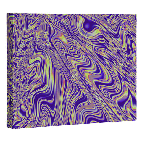 Kaleiope Studio Vivid Purple and Yellow Swirls Art Canvas