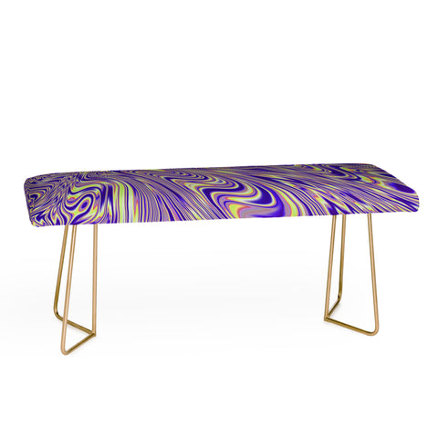 Kaleiope Studio Vivid Purple and Yellow Swirls Bench