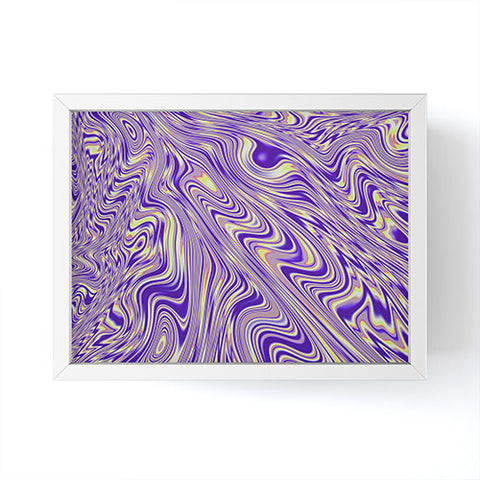 Kaleiope Studio Vivid Purple and Yellow Swirls Framed Mini Art Print