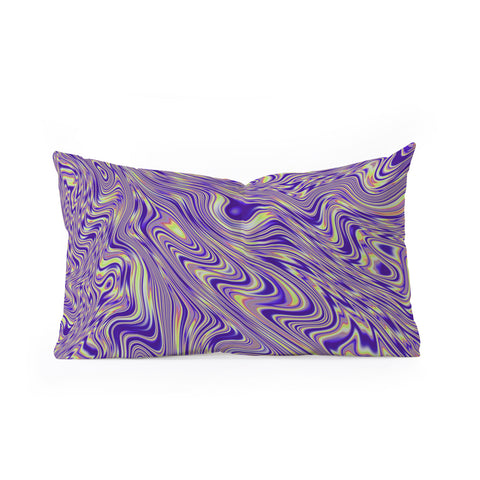 Kaleiope Studio Vivid Purple and Yellow Swirls Oblong Throw Pillow