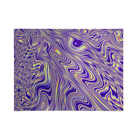 Kaleiope Studio Vivid Purple and Yellow Swirls Poster