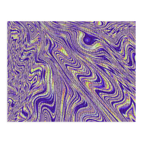 Kaleiope Studio Vivid Purple and Yellow Swirls Puzzle