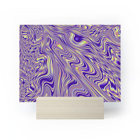 Kaleiope Studio Vivid Purple and Yellow Swirls Mini Art Print