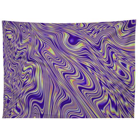 Kaleiope Studio Vivid Purple and Yellow Swirls Tapestry