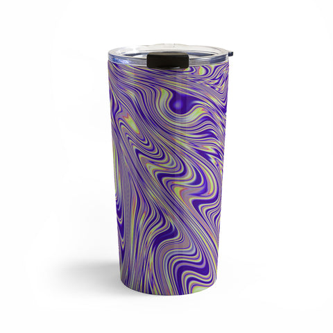 Kaleiope Studio Vivid Purple and Yellow Swirls Travel Mug