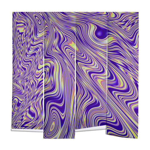 Kaleiope Studio Vivid Purple and Yellow Swirls Wall Mural