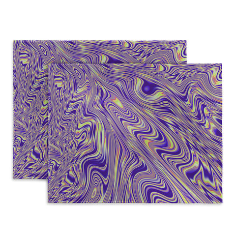 Kaleiope Studio Vivid Purple and Yellow Swirls Placemat