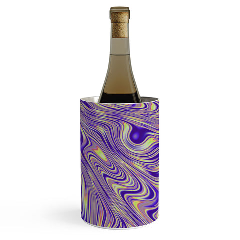 Kaleiope Studio Vivid Purple and Yellow Swirls Wine Chiller