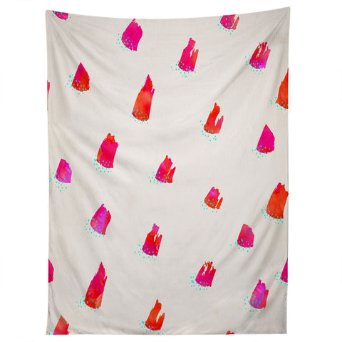 Kangarui Brush Pattern Pink Tapestry