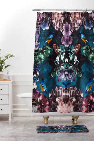 Kangarui Crystal Cave Shower Curtain And Mat
