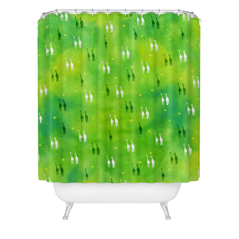 Kangarui Dreamy Giraffe Shower Curtain