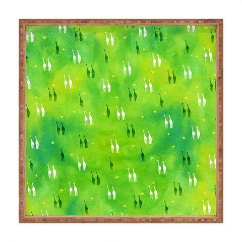Kangarui Dreamy Giraffe Square Tray