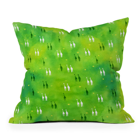 Kangarui Dreamy Giraffe Throw Pillow