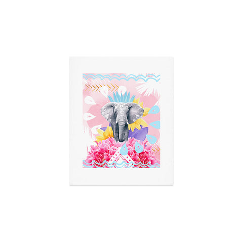 Kangarui Elephant Festival Pink Art Print