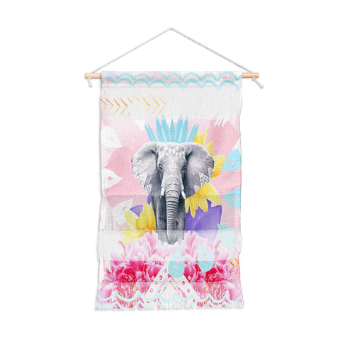 Kangarui Elephant Festival Pink Wall Hanging Portrait