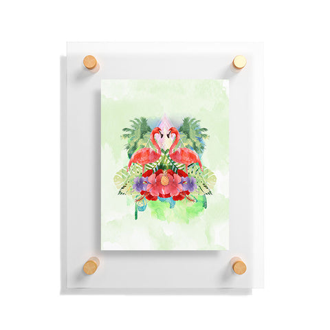 Kangarui Exotic Flamingo Floating Acrylic Print