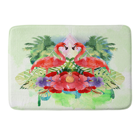 Kangarui Exotic Flamingo Memory Foam Bath Mat