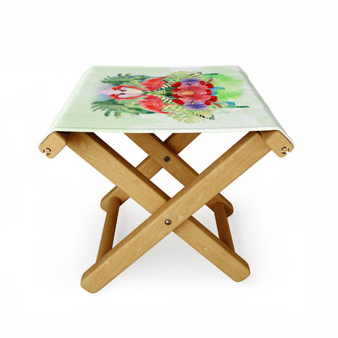 Kangarui Exotic Flamingo Folding Stool