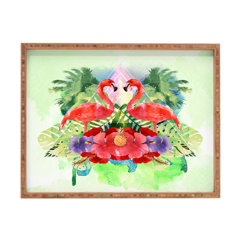 Kangarui Exotic Flamingo Rectangular Tray