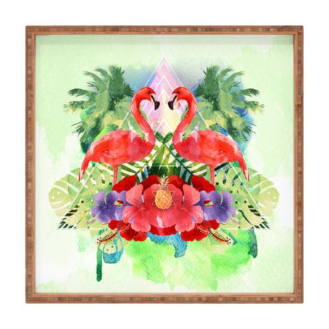 Kangarui Exotic Flamingo Square Tray