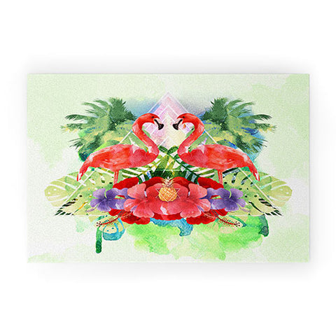 Kangarui Exotic Flamingo Welcome Mat