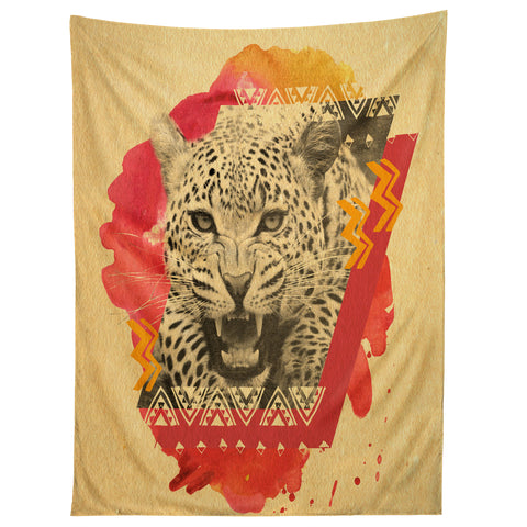 Kangarui Fierce Leopard Tapestry