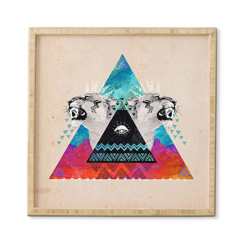 Kangarui Fierce Lion Framed Wall Art