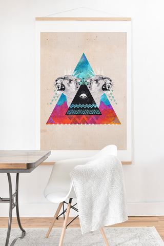 Kangarui Fierce Lion Art Print And Hanger