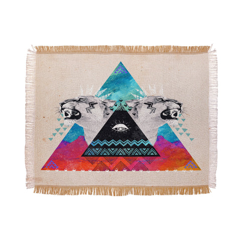 Kangarui Fierce Lion Throw Blanket