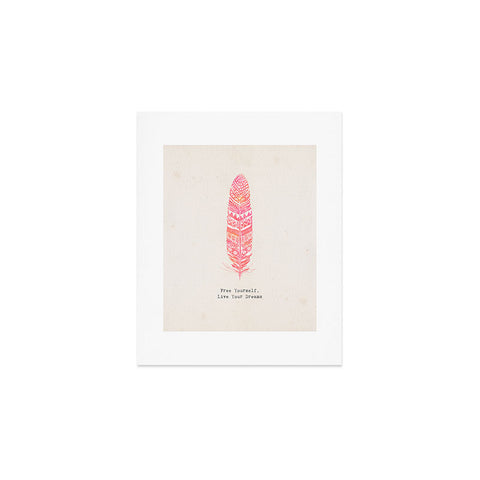 Kangarui Free Yourself Feather Art Print