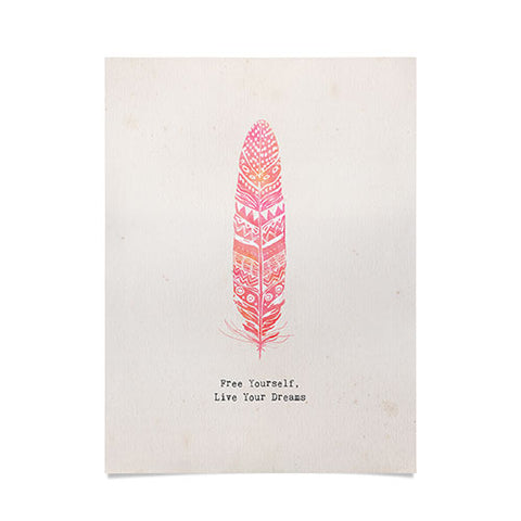 Kangarui Free Yourself Feather Poster