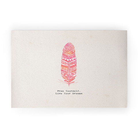 Kangarui Free Yourself Feather Welcome Mat