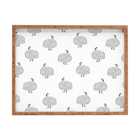 Kangarui Guinea Fowls On Safari Rectangular Tray