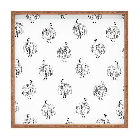 Kangarui Guinea Fowls On Safari Square Tray