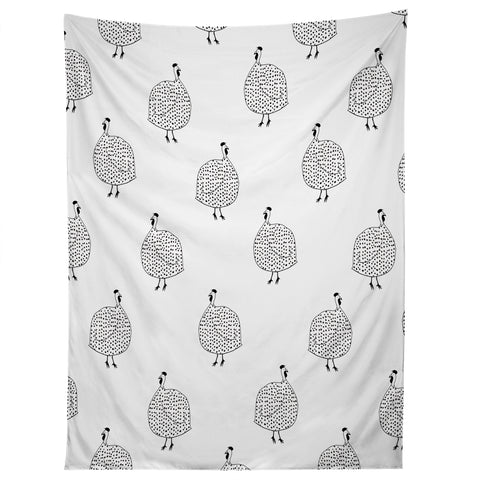 Kangarui Guinea Fowls On Safari Tapestry