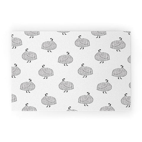 Kangarui Guinea Fowls On Safari Welcome Mat