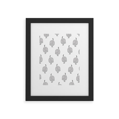 Kangarui Guinea Fowls On Safari Framed Art Print