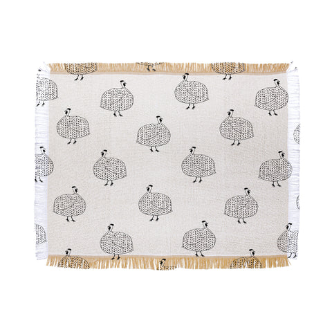 Kangarui Guinea Fowls On Safari Throw Blanket