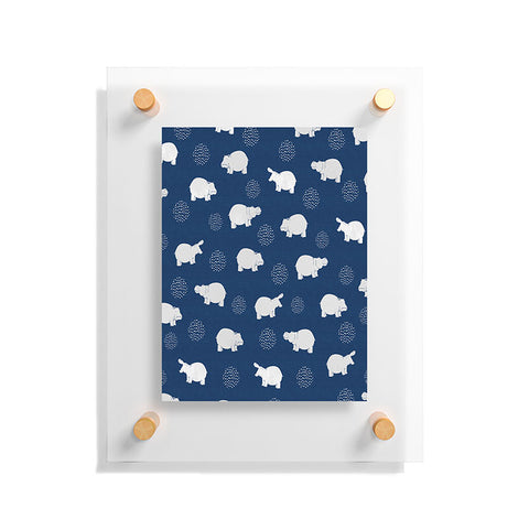 Kangarui Happy Hippo Blue Floating Acrylic Print