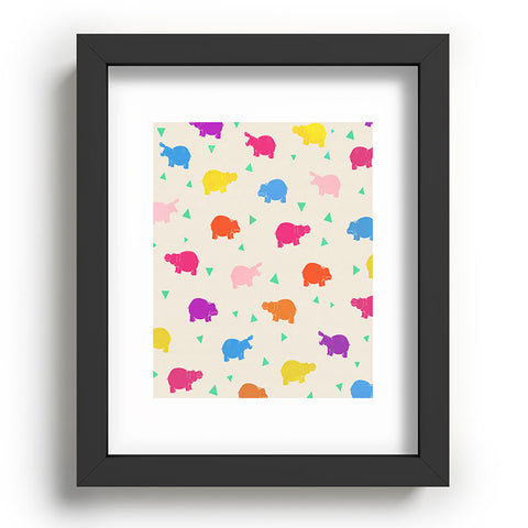 Kangarui Happy Hippo Party Recessed Framing Rectangle