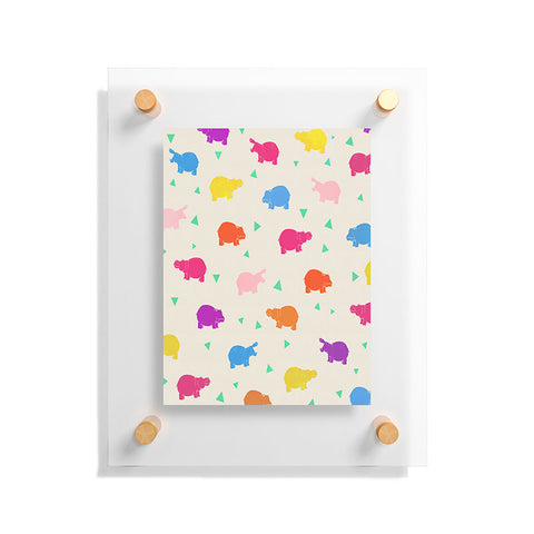 Kangarui Happy Hippo Party Floating Acrylic Print