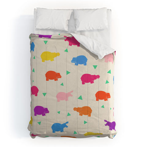 Kangarui Happy Hippo Party Comforter