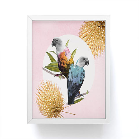 Kangarui Jolly Parrots Framed Mini Art Print