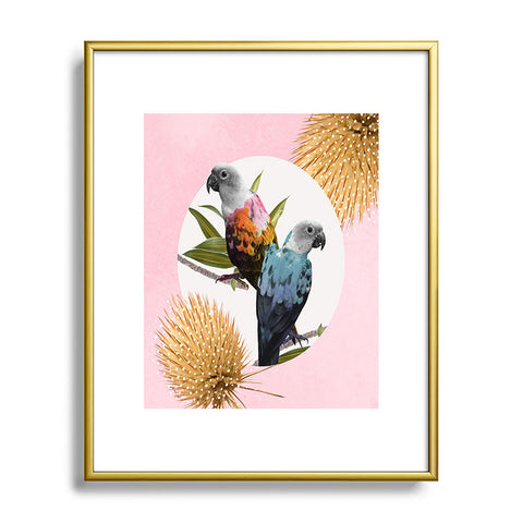 Kangarui Jolly Parrots Metal Framed Art Print
