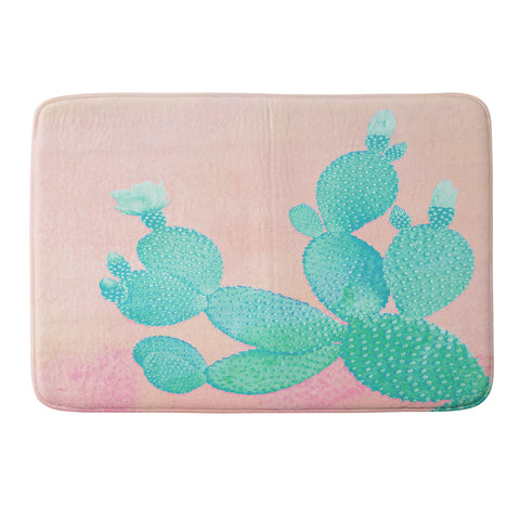 Kangarui Pastel Cactus Memory Foam Bath Mat