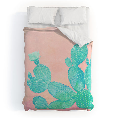 Kangarui Pastel Cactus Duvet Cover